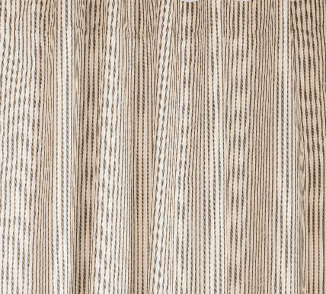 Brown Ticking Stripe Shower Curtain 6 Sizes Standard 72x72 72x76 72x78 72x84 and 72x96 Custom Ava... | Etsy (US)