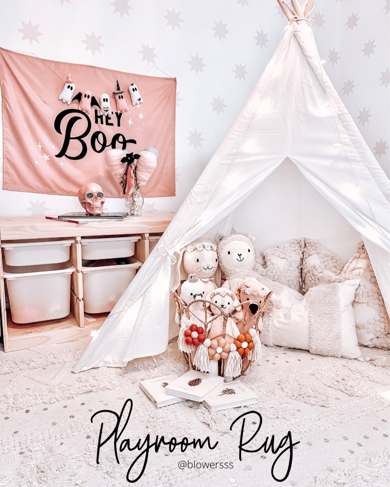 Playroom rug!

This is seriously my favorite rug ever! It has a sequins lightly scattered, but it’s sewn so well I don’t have to worry about Willow or my dog being able to remove them!

I am currently in the process of redecorating her playroom and so excited to show you all what’s coming in the next week! Think neutral and Montessori playroom 😍



...
IKEA beddys rugs USA hunny prints pink Halloween decor playroom inspo goals wooden toy storage cuddle and kind flower garland tassel Etsy white kids teepee tent with lights live vs design removable wallpaper custom baby toddler Christmas gift ideas Stone Wool Shag Area Rug girl pink gender neutral playroom twinkle lights battery operated wooden toys Montessori toys Amazon finds influencer target finds beddy’s throw pillows boho nursery ikea trofast storage unit bins 

#LTKHoliday #LTKkids #LTKhome