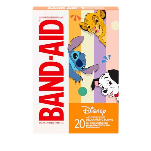 BAND-AID Brand Adhesive Children's Bandages for Minor Cuts & Scrapes, Wound Care Featuring Classic Disney Characters, Fun Bandages for Kids and Toddlers, Assorted Sizes, 20 ct | Amazon (US)
