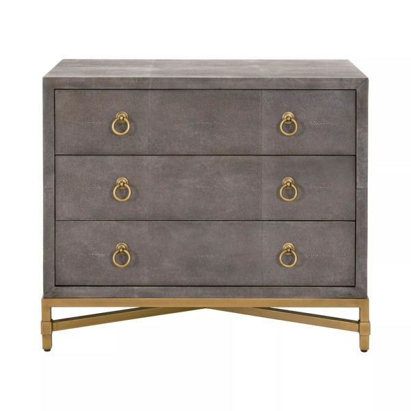 Strand Shagreen 3 Drawer Nightstand | Scout & Nimble