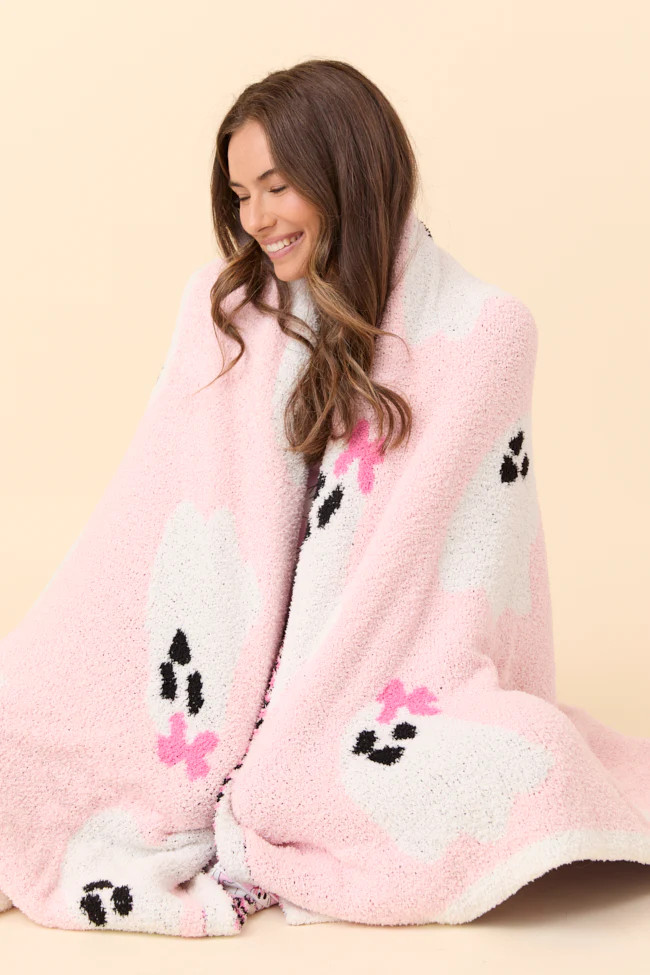 Make Me Believe Just A Ghoul Pink Blanket | Pink Lily