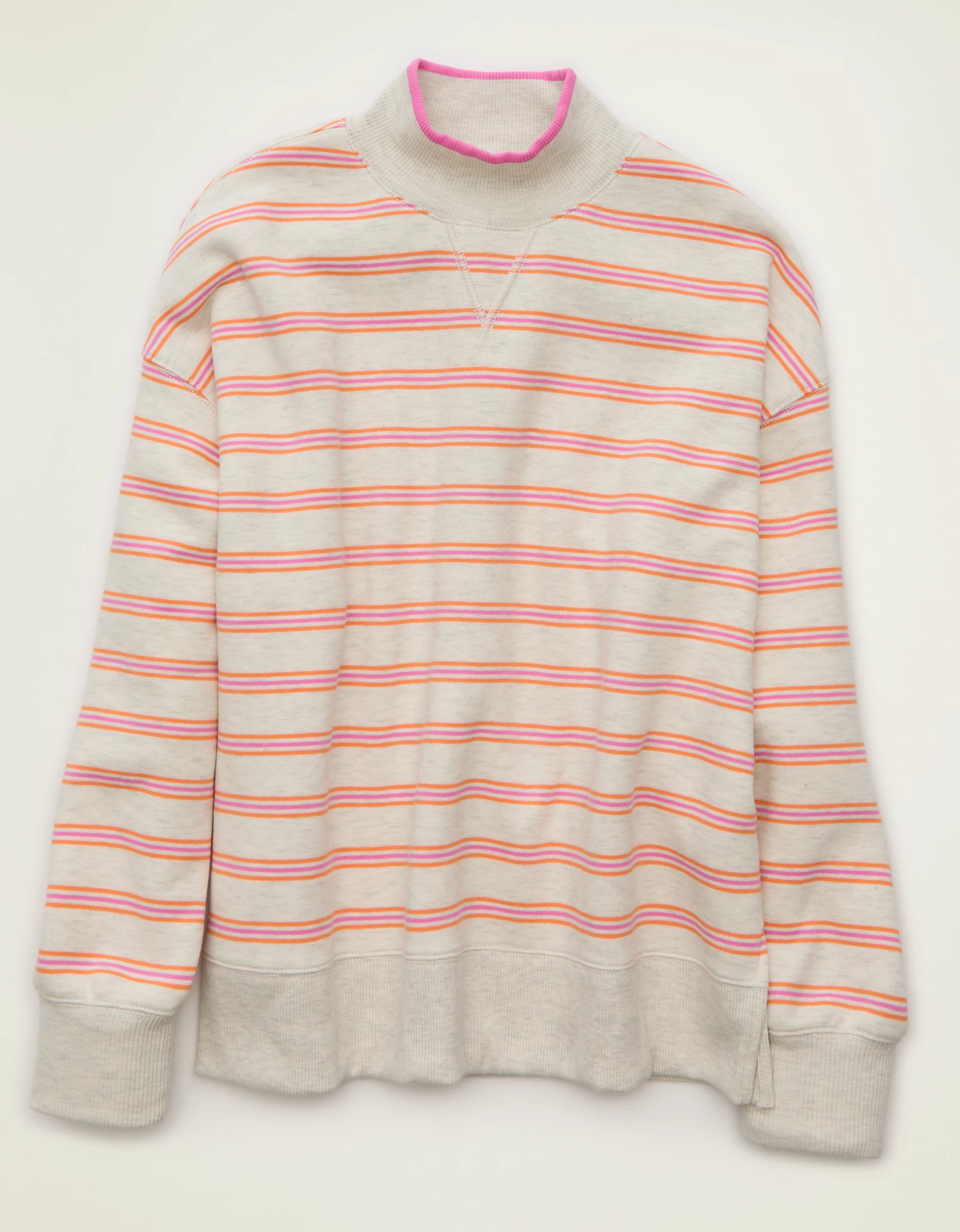 AE Everyday Luxe Mock Neck Sweatshirt | American Eagle Outfitters (US & CA)