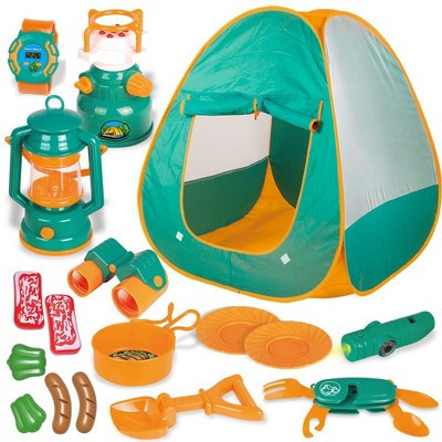 Fun Little Toys Pop Up Play Tent with Camping Gear & Tools Set - Kids’ Outdoor Adventure Toy for Backyard & Indoor Pretend Play | Target