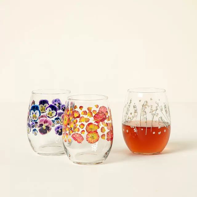Birth Month Flower Glass | UncommonGoods