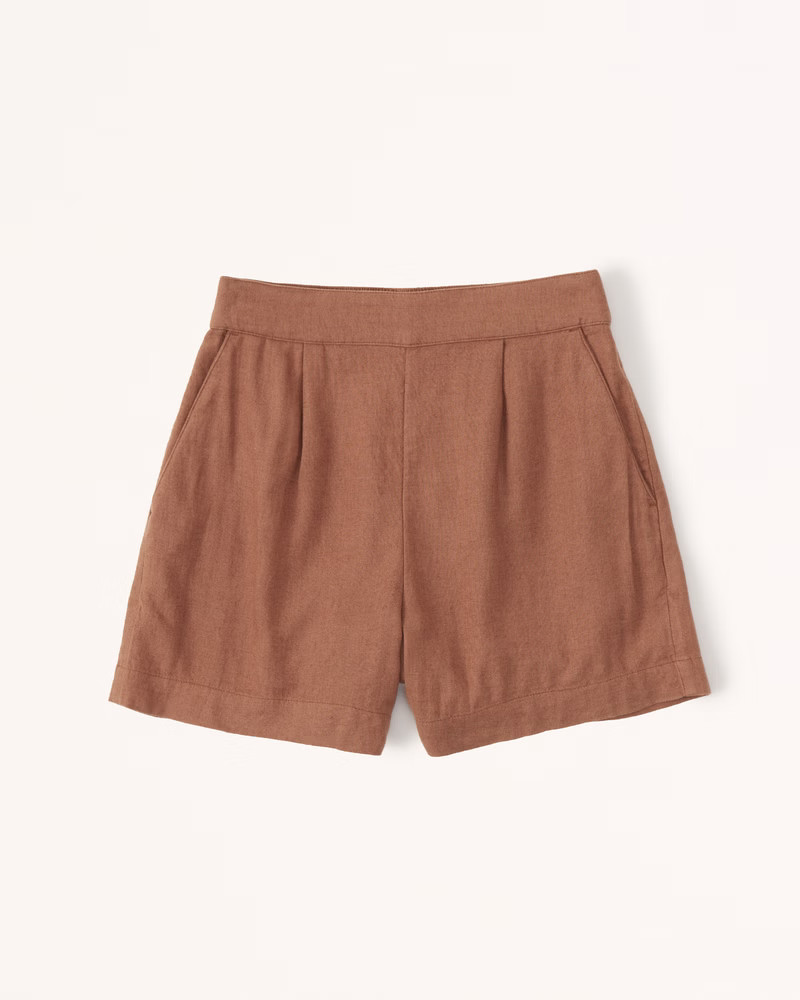 Linen-Blend Pull-On Shorts | Abercrombie & Fitch (US)