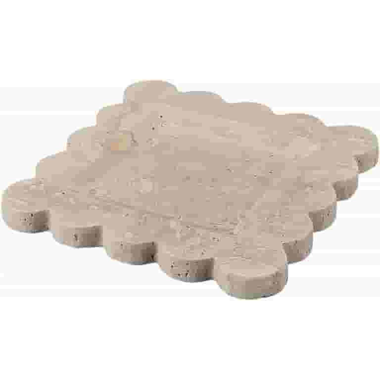 Travertine Decorative Tray Marble Jewelry Tray Beige Square Vanity Bathroom Kitchen Dish Holder S... | Walmart (US)