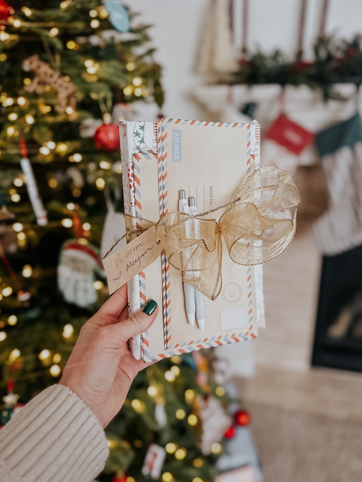 Gifting a book this year? Add a few touches to really up the magic! This book is about writing letters so I’ve included stationery and pens. 