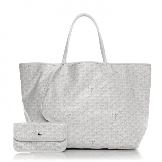 Goyard Saint Louis Tote Goyardine GM White | StockX