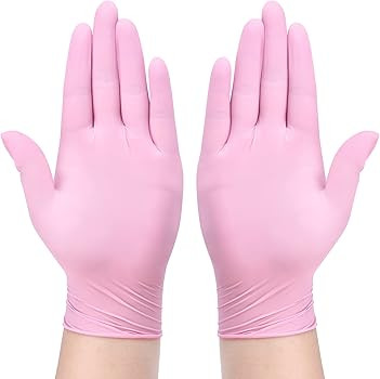 Pink Disposable Gloves, 3-mil, 100ct Box, Powder-Free, Latex-Free, Food Grade Gloves for Cleaning... | Amazon (US)