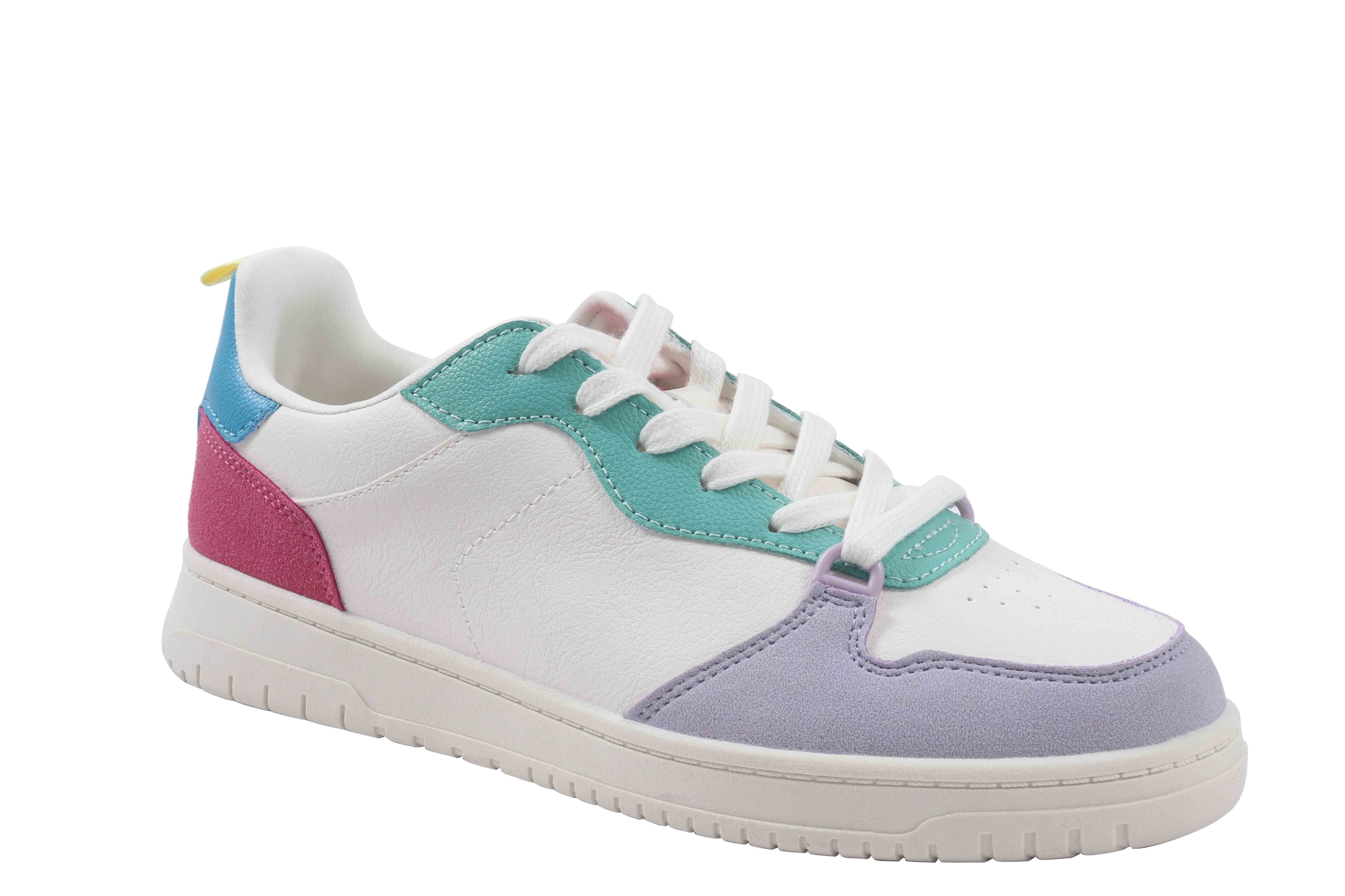 No Boundaries Women's Lace Up Court Sneakers, Sizes 6-11 | Walmart (US)