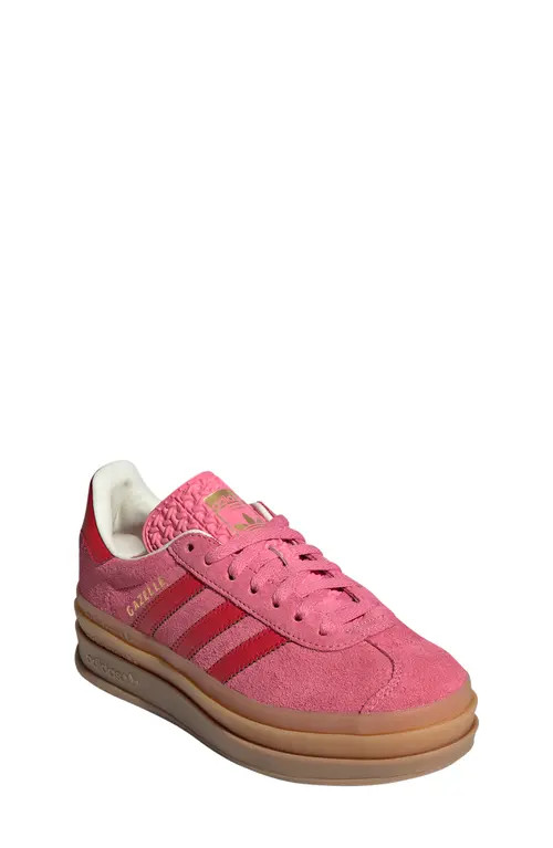 adidas Kids' Gazelle Bold Sneaker in Rose/Scarlet/Cream at Nordstrom, Size 7 M | Nordstrom