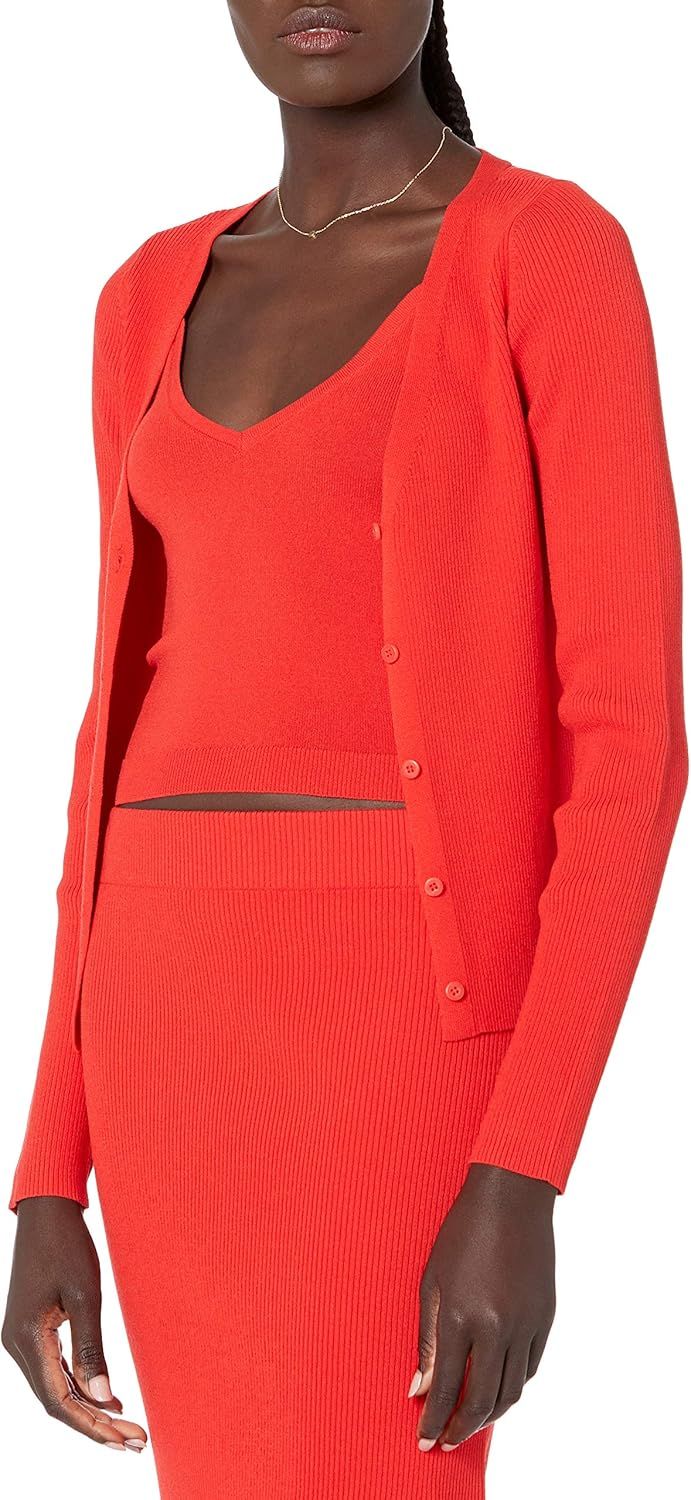 The Drop Women's Anya Fitted Rib Cardigan Sweater | Amazon (US)