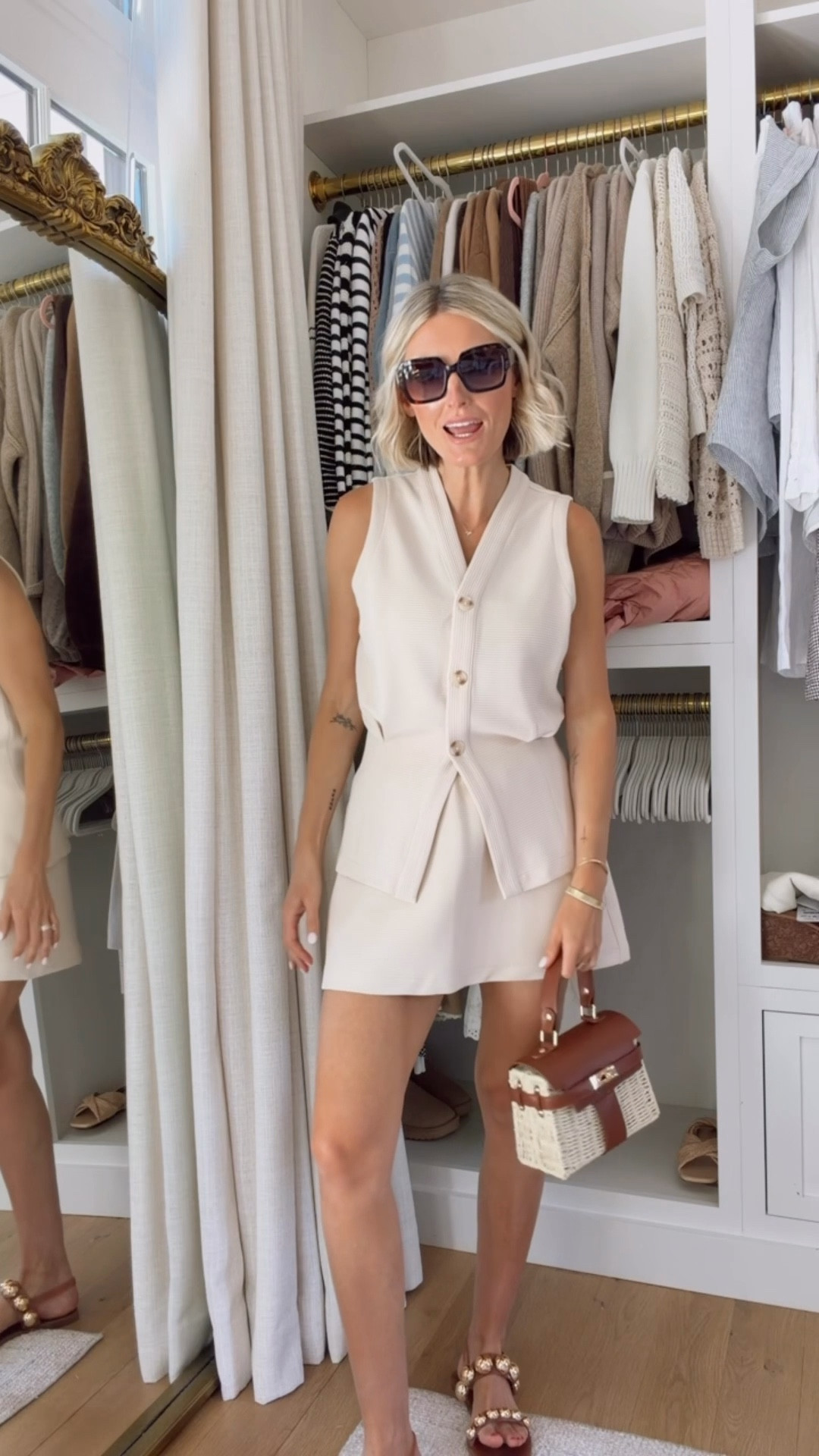 This is so cute for vacation! I think this would be such a comfortable option to wear around Europe too if you’re going there this summer! Wearing S! Use code BRITTANYXSPANX for 15% off your first order + free shipping!

Loverly Grey, Spanx, matching set, European summer, vest

#LTKSeasonal