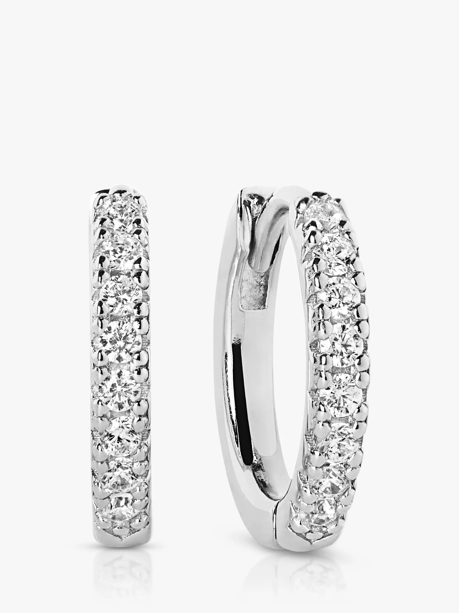 Sif Jakobs Jewellery Ellera Medio Medium Cubic Zirconia Hoop Earrings, Gold | John Lewis (UK)