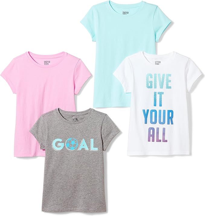 Spotted Zebra Girls' Short-Sleeve T-Shirts | Amazon (US)