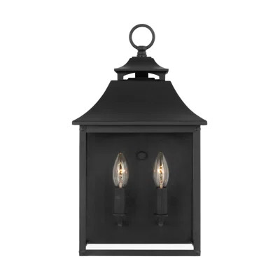 Galena 2 Light PCKT Wall Lantern Textured Black | Wayfair North America