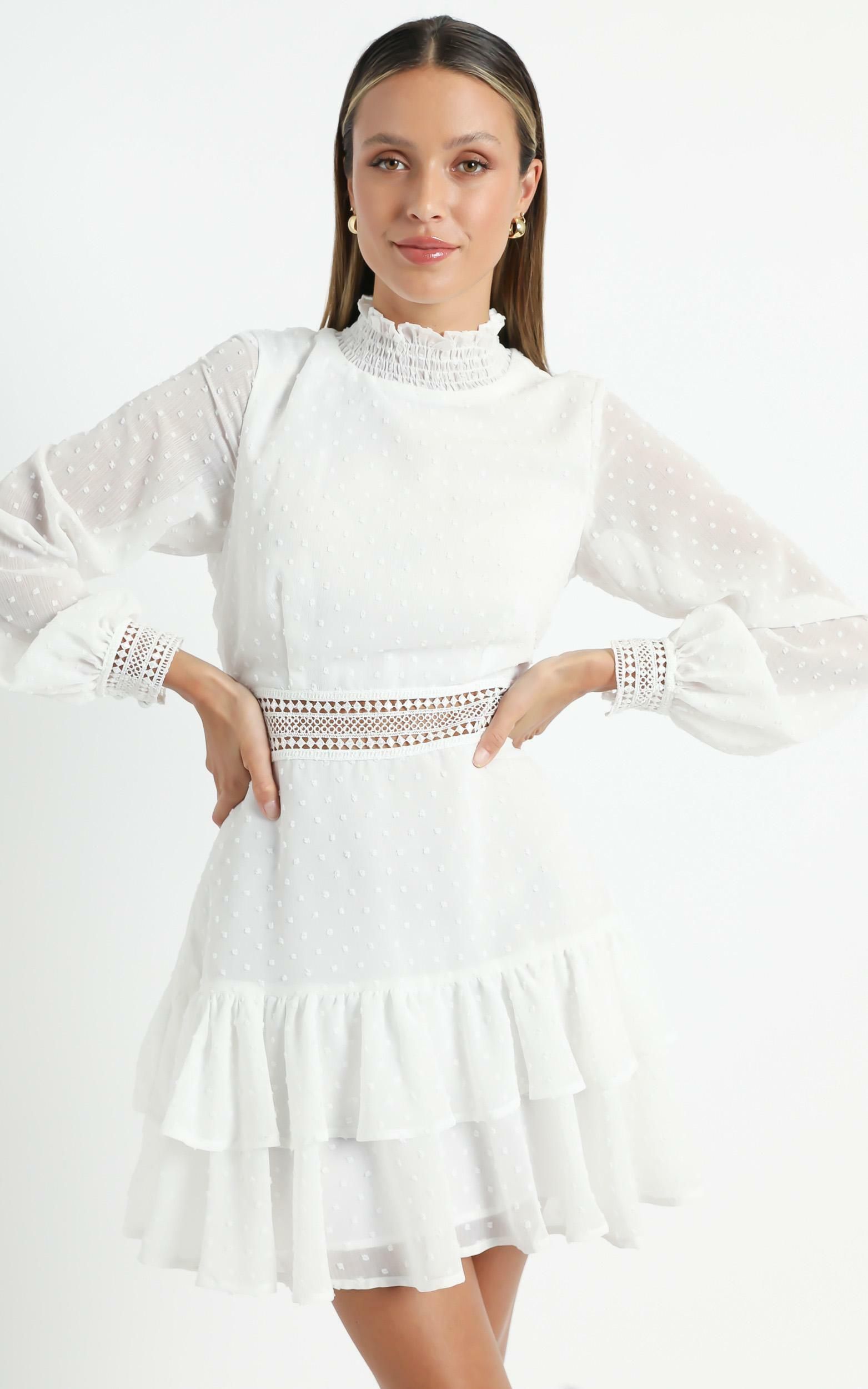 Are You Gonna Kiss Me Dress in White | Showpo - deactived