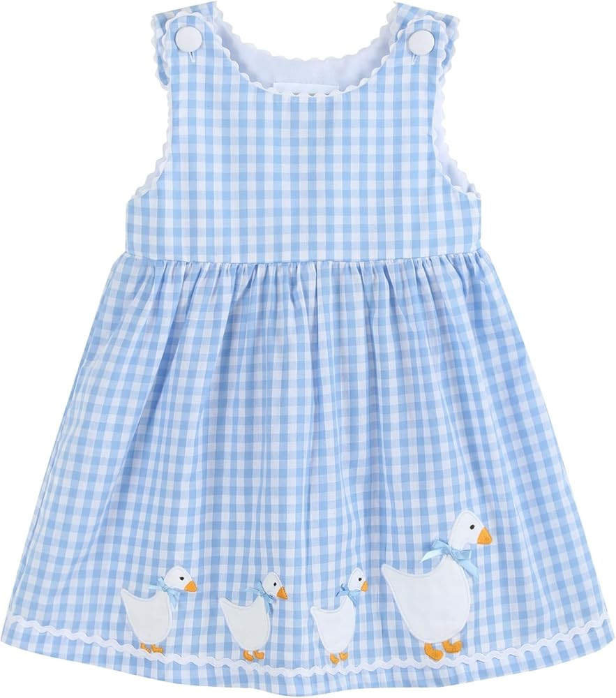 Baby and Girls Jumper Dress with Sash | Amazon (US)