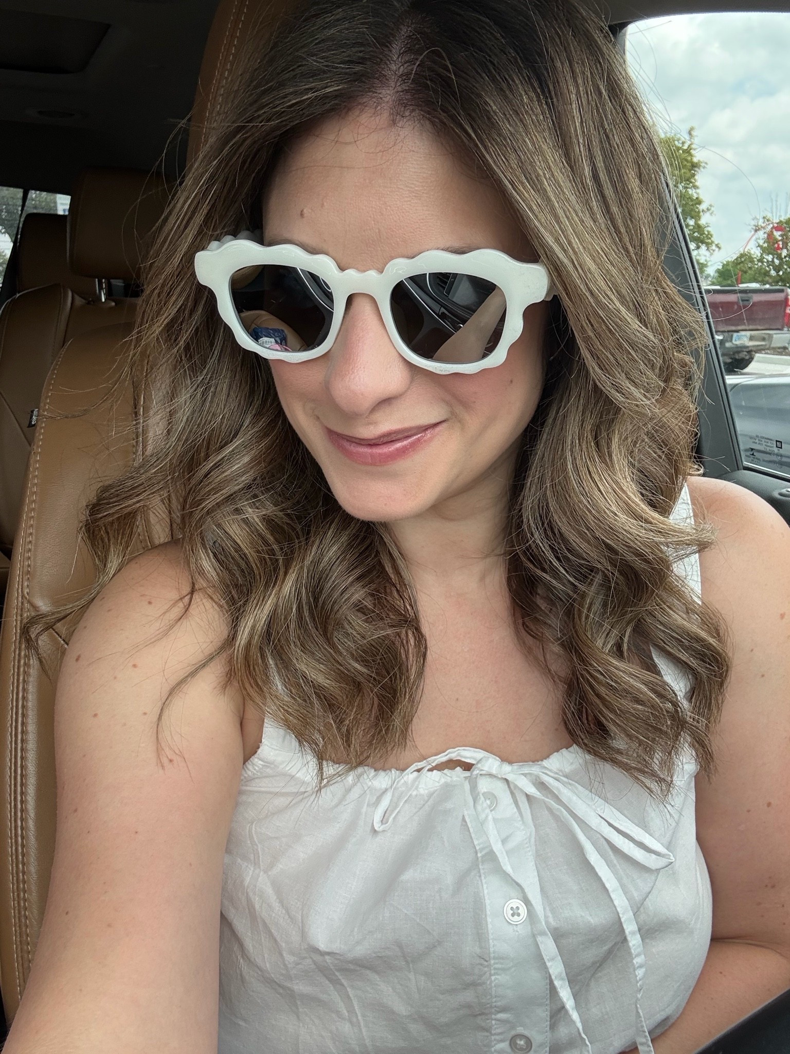 Fun sunglasses, scallops, white sunglasses

#LTKOver40 #LTKPetite #LTKSwim