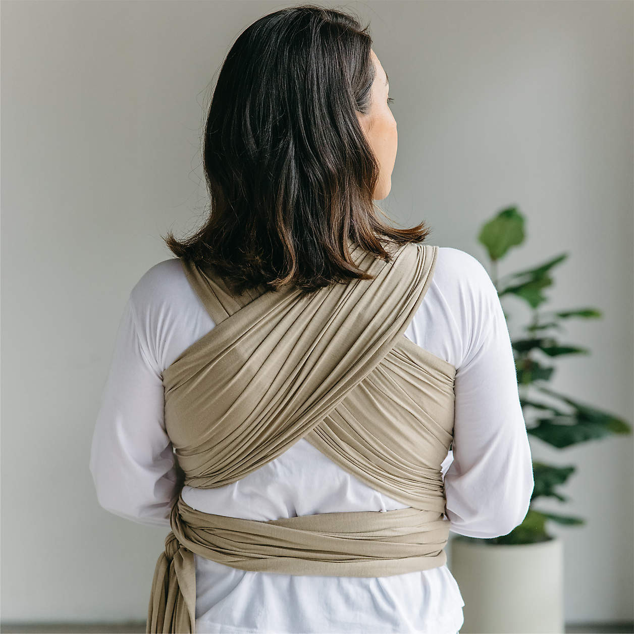 Sollybaby Brown Taupe Lightweight Baby Wrap + Reviews | Crate & Kids | Crate & Barrel