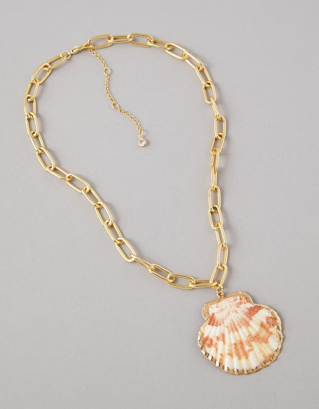 AEO Shell Pendant Necklace | American Eagle Outfitters (US & CA)