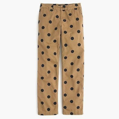 J Crew Tan Polka Dot Chinos Slacks Sz 2 | eBay US