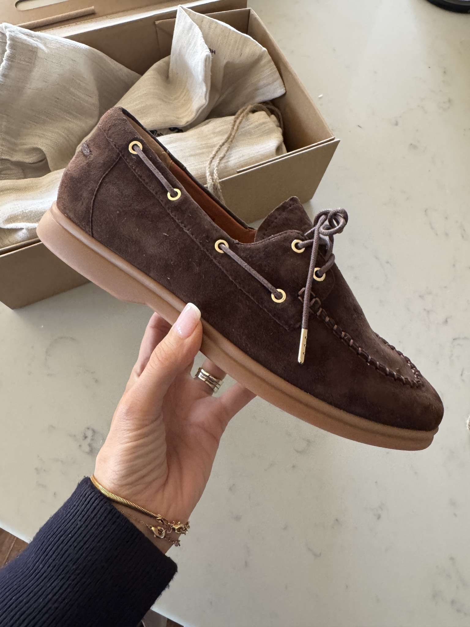 The most comfortable- chic suede loafer. Fit is tts and this pair comes with extra inserts to switch out for fit. 