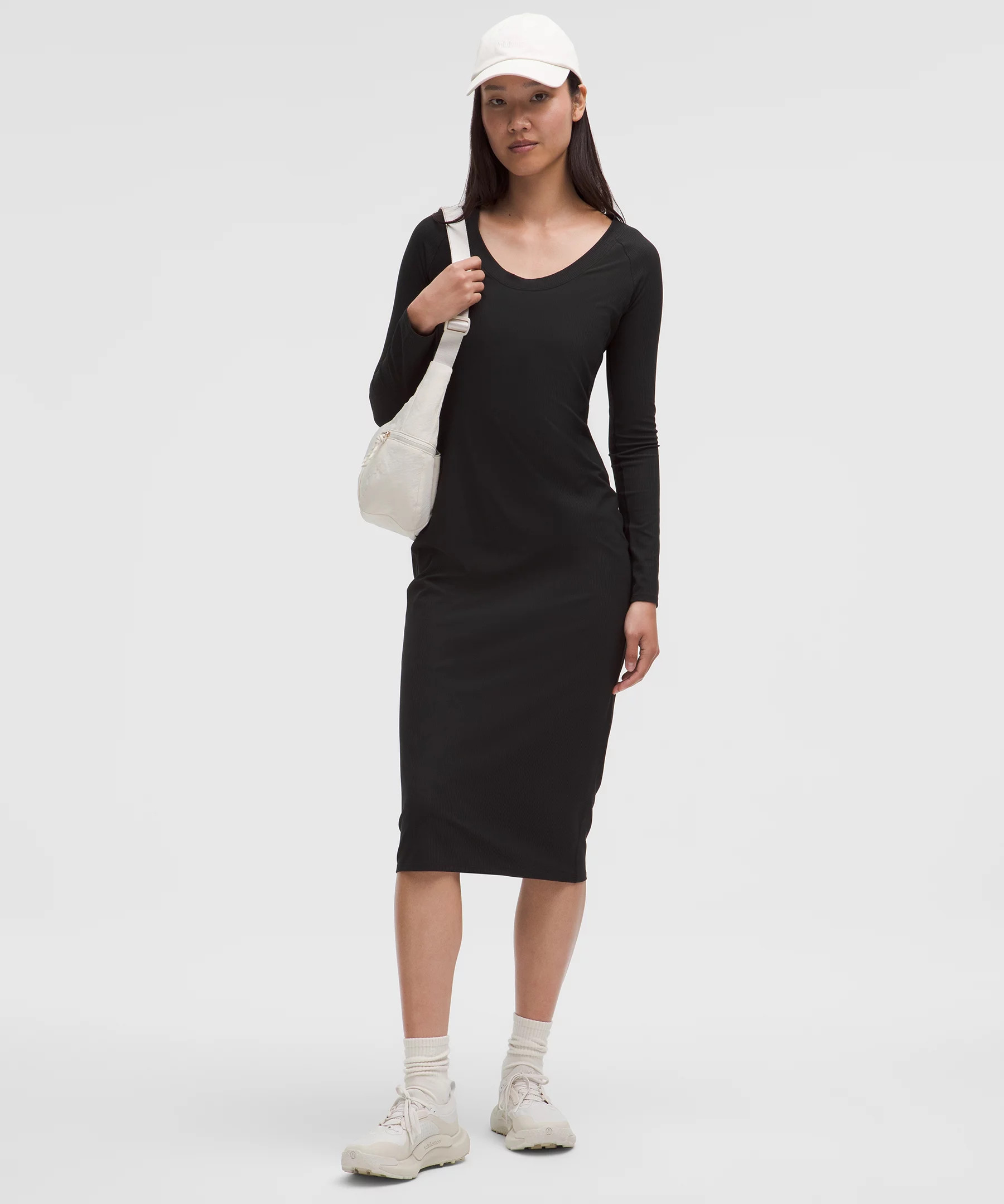 All Aligned Ribbed Long-Sleeve Midi Dress | Lululemon (US)