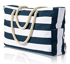 Beach Bags for Women, Large Waterproof Beach Tote Bag with Zipper Beach Bags Waterproof Sandproof... | Amazon (US)