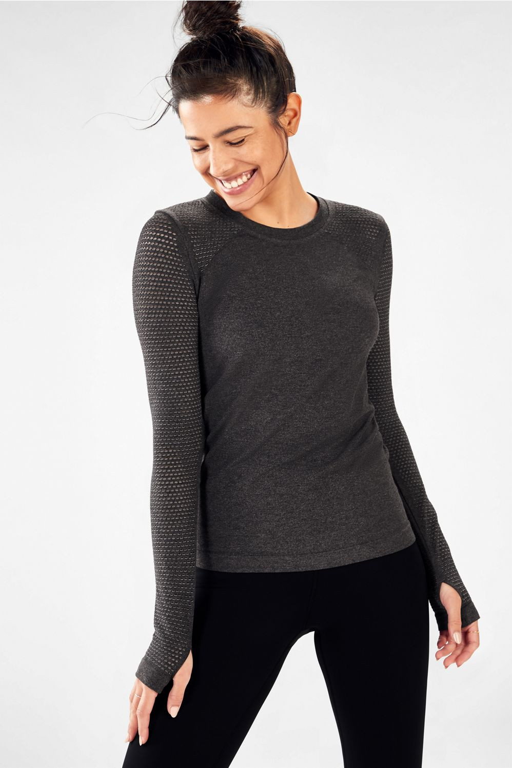 Kathie Ruched Back L/S Top | Fabletics
