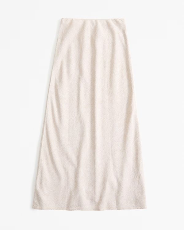 Women's Linen-Blend Column Maxi Skirt | Women's New Arrivals | Abercrombie.com | Abercrombie & Fitch (US)