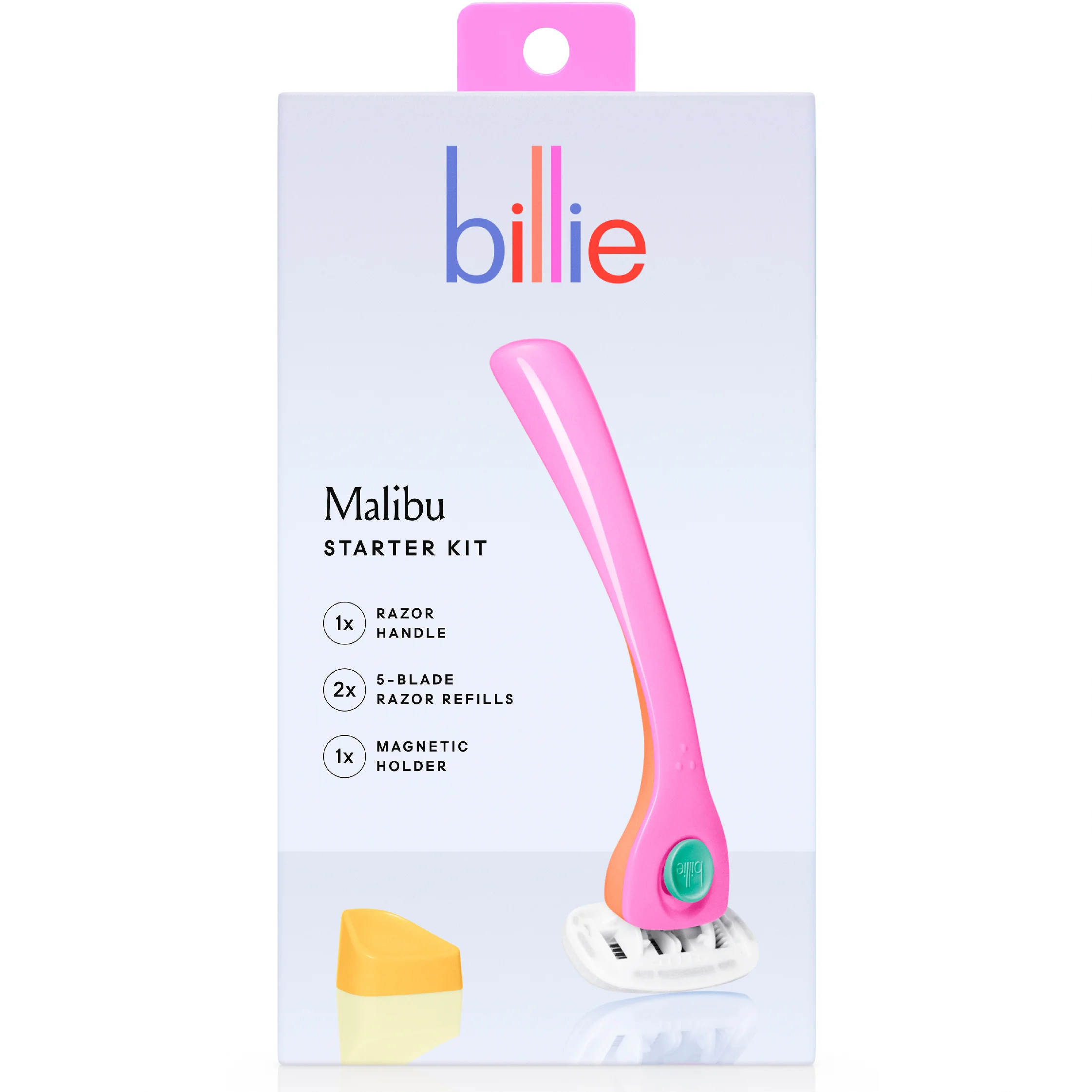 Billie Women’s Razor Kit - 1 Handle + 2 Blade Refills + Magnetic Holder - Malibu - Walmart.com | Walmart (US)