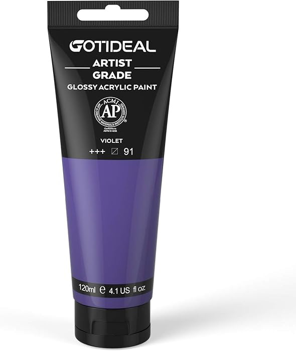 GOTIDEAL Acrylic Paint Violet Tubes(120ml, 4.1 oz) Non Toxic Non Fading,Rich Pigments for Painter... | Amazon (US)