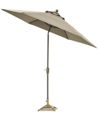 Reid Outdoor 9' Auto-Tilt Umbrella + Square Umbrella Base | Macy's