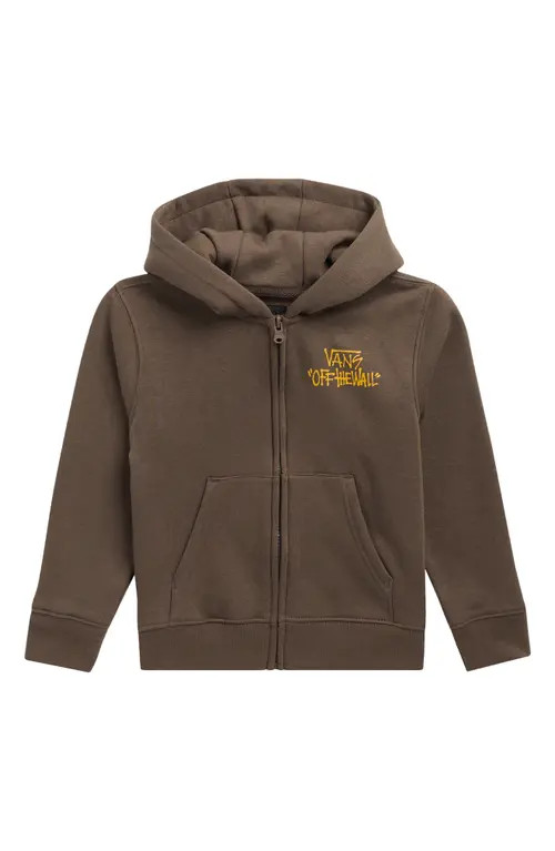 Vans Kids' Stomper Graphic Zip Hoodie in Coal Brown at Nordstrom, Size 7 | Nordstrom