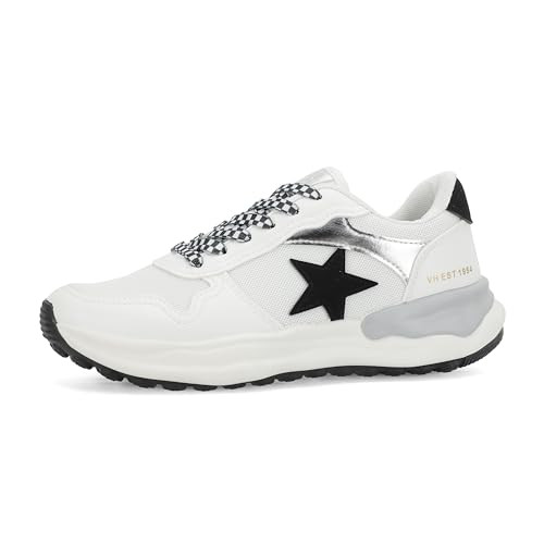 VINTAGE HAVANA Women’s Harper Running Shoes White Black Checkered 7.5 | Amazon (US)