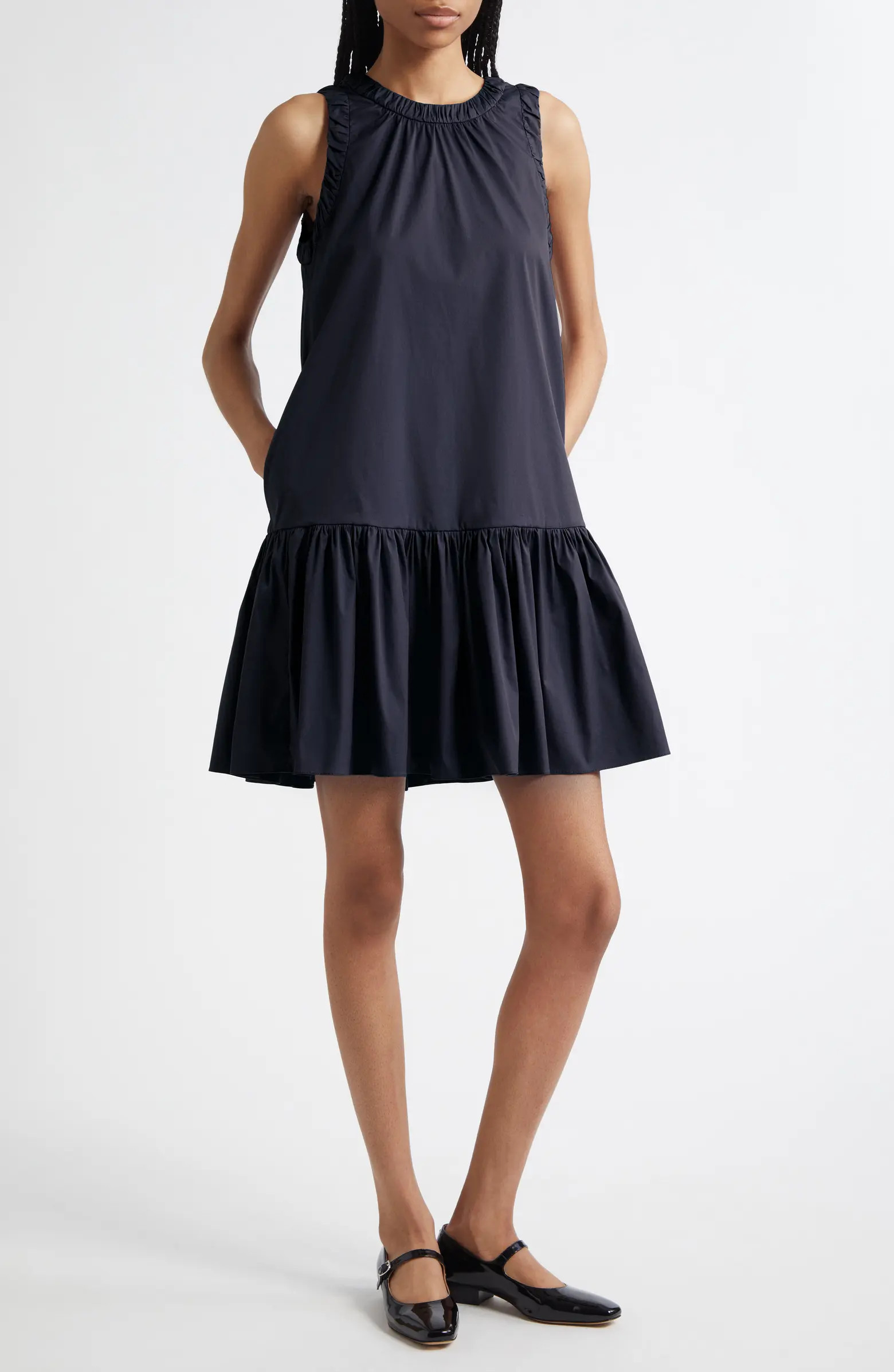 Max Mara Virgin Flounce Hem Sleeveless Dress | Nordstrom | Nordstrom