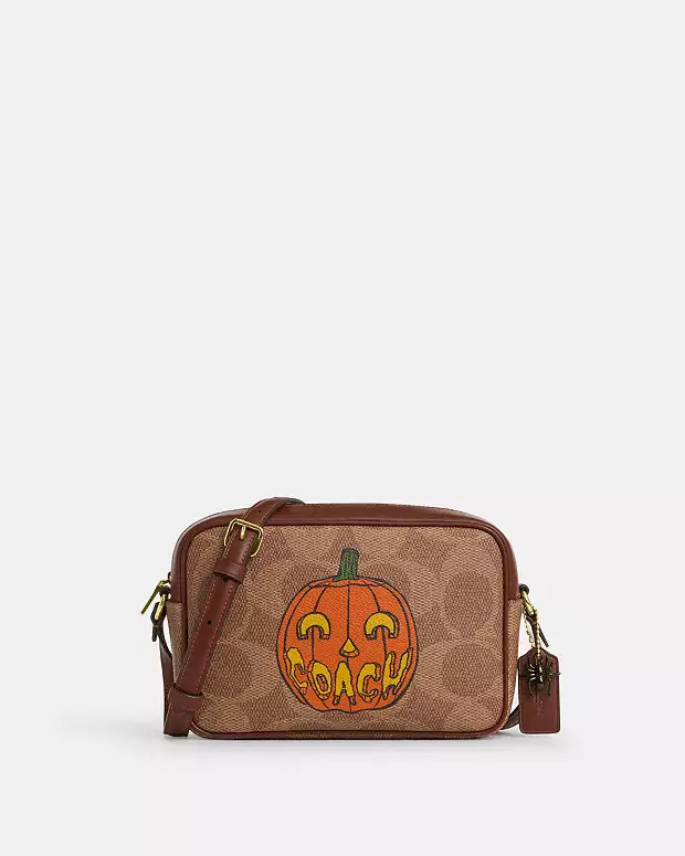 Jamie Camera Bag In Signature Canvas With Halloween Print | Coach Outlet US