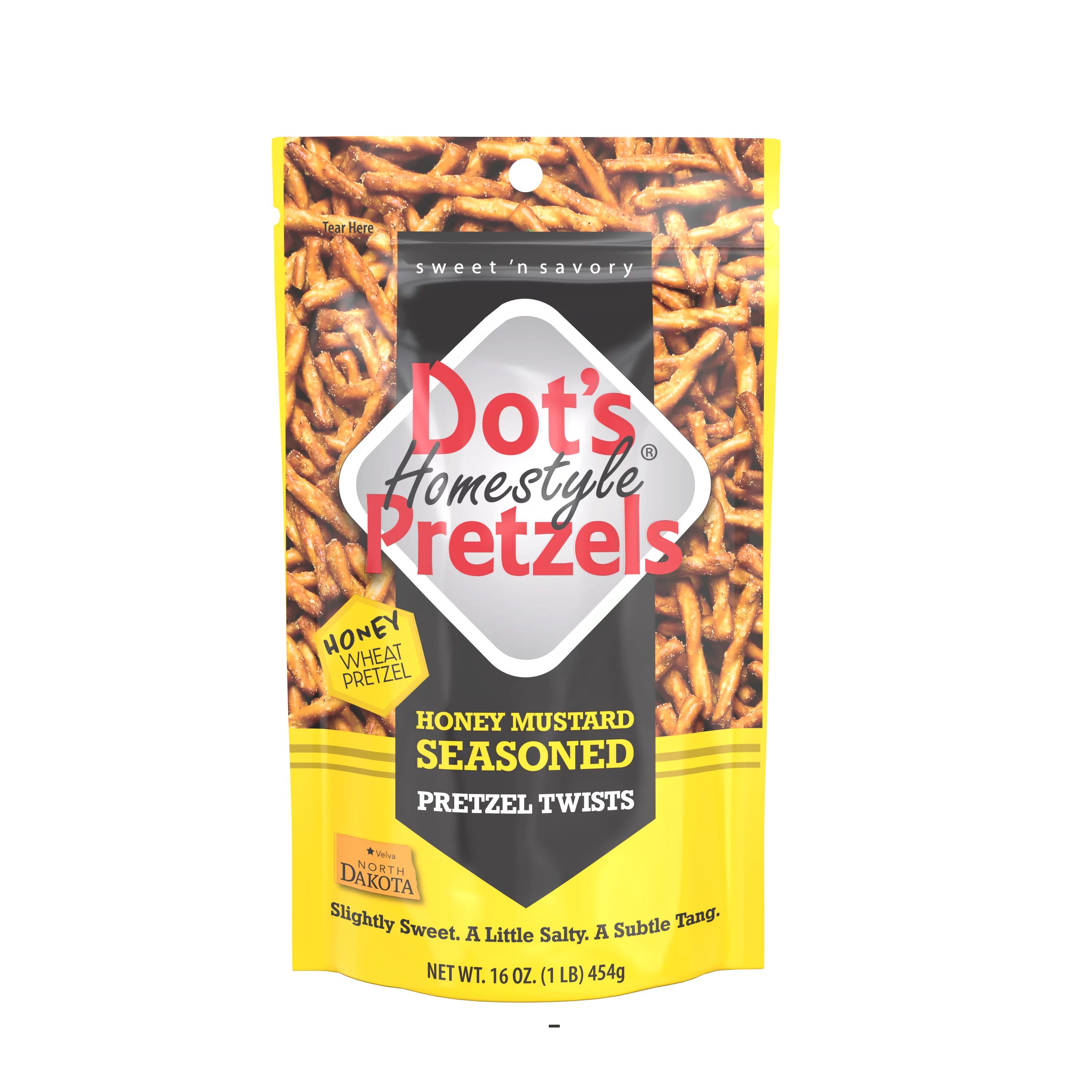 Dot's Homestyle Pretzels, Honey Mustard Seasoned Pretzel Twists, 16 oz Family Size Bag - Walmart.... | Walmart (US)