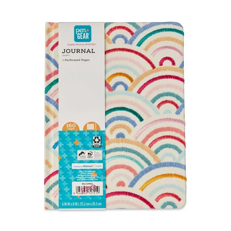 Pen+Gear Fashion Embroidered Journal, Rainbow, 160 Pages | Walmart (US)