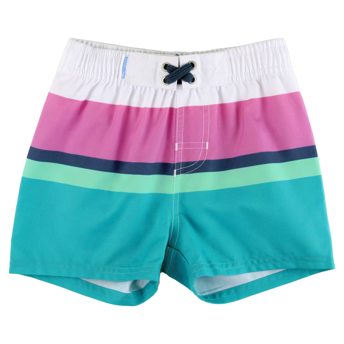 RuggedButts Boys Swim Trunks - Aqua Color Block, Size : 4T | Target