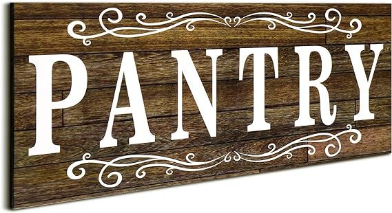 Pantry Sign Pantry Wall Decor Farmhouse Pantry Sign Wooden Rustic Pantry Sign Retro Pantry Hangin... | Amazon (US)