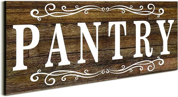 Pantry Sign Pantry Wall Decor Farmhouse Pantry Sign Wooden Rustic Pantry Sign Retro Pantry Hangin... | Amazon (US)