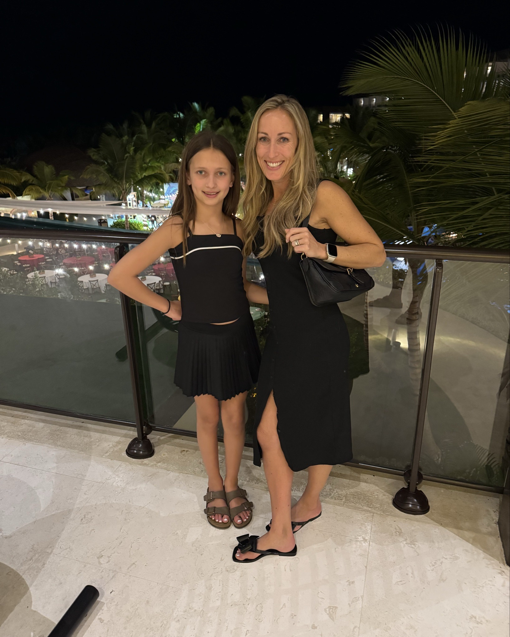 Vacation outfits from our first night! Love a good easy Target dress…and these flip flops just elevate the look. Collins is Target and Kinsley is American Eagle  

#LTKTravel #LTKOver40 #LTKmomlife