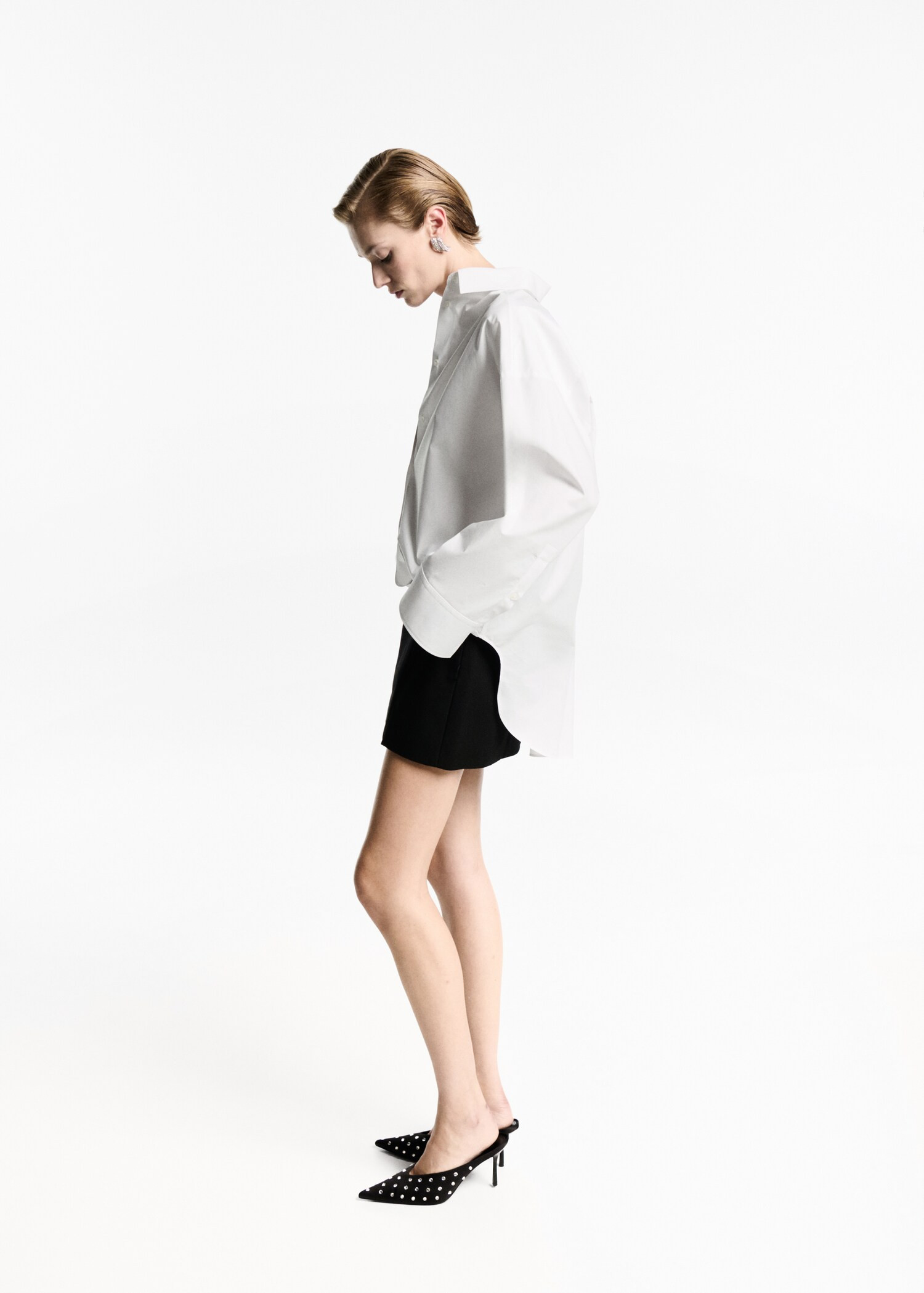 100% cotton oversized shirt - Women | MANGO United Kingdom | MANGO (UK)