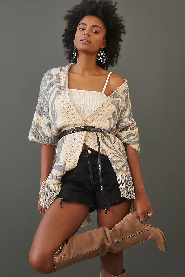 AGOLDE Parker High-Rise Long Denim Shorts | Anthropologie (US)