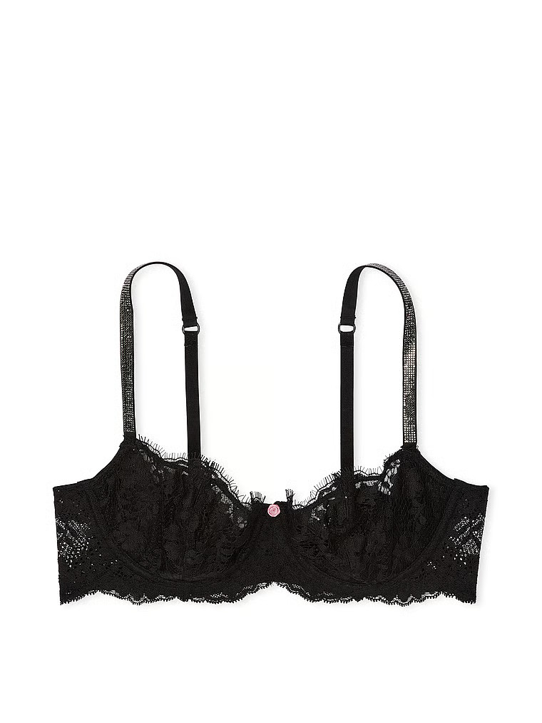 Buy Wicked Twinkle Lace Unlined Balconette Bra, Black - Order Bras online - Victoria's Secret US | Victoria's Secret (US / CA )