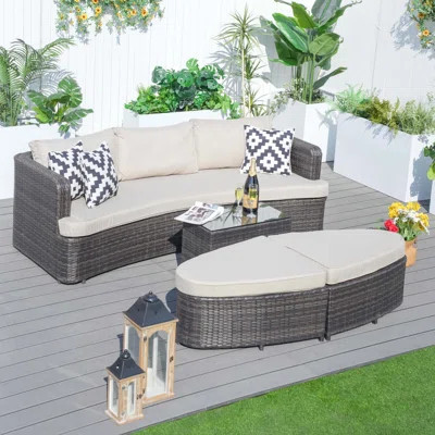 89" Wide Outdoor Patio Daybed with Cushions | Wayfair North America