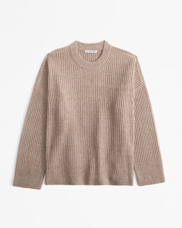 Women's Ribbed Crew Sweater | Women's New Arrivals | Abercrombie.com | Abercrombie & Fitch (US)