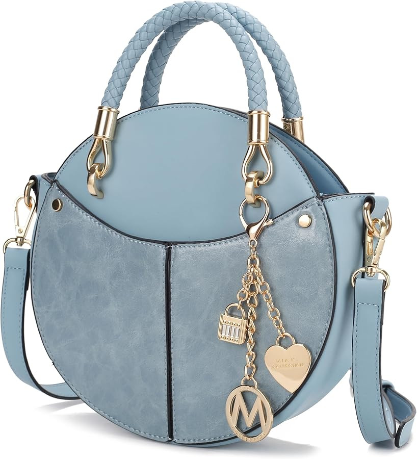 MKF Collection Stylish Round Crossbody Bag for Women \u2013 PU Leather Wristlet Handbag, Fashion ... | Amazon (US)